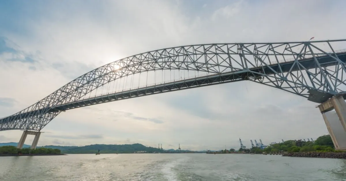 The Bridge of the Americas over the Panama Canal uses high strength structural steel in its modern architecture.